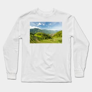 Rice fields in china Long Sleeve T-Shirt